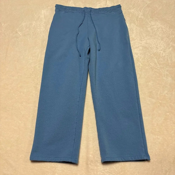 Lilly Pulitzer Womens Blue Straight Leg Drawstring Sweatpants Medium Terry Cloth - Picture 1 of 10